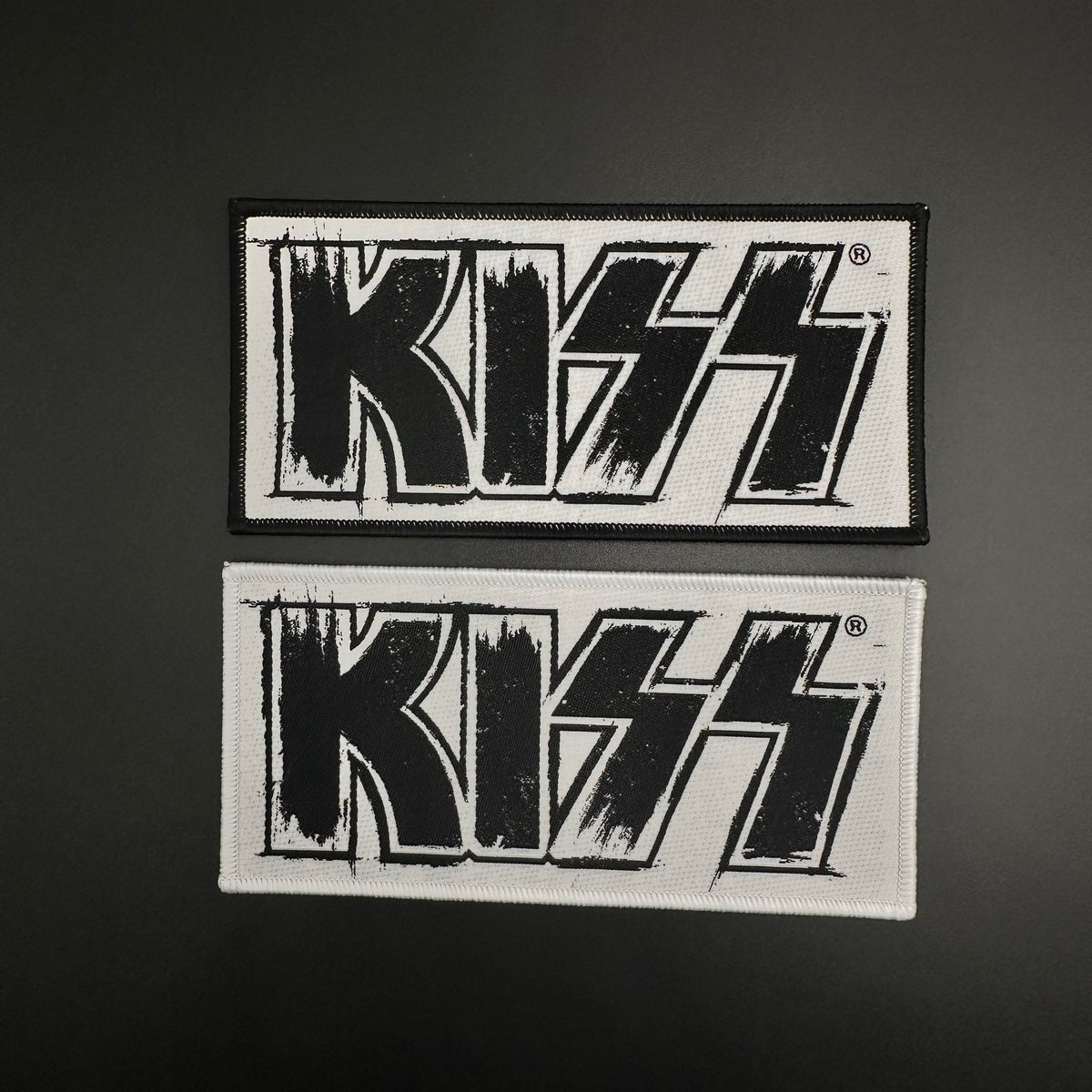 Kiss - Black And White Logo - Woven Patch