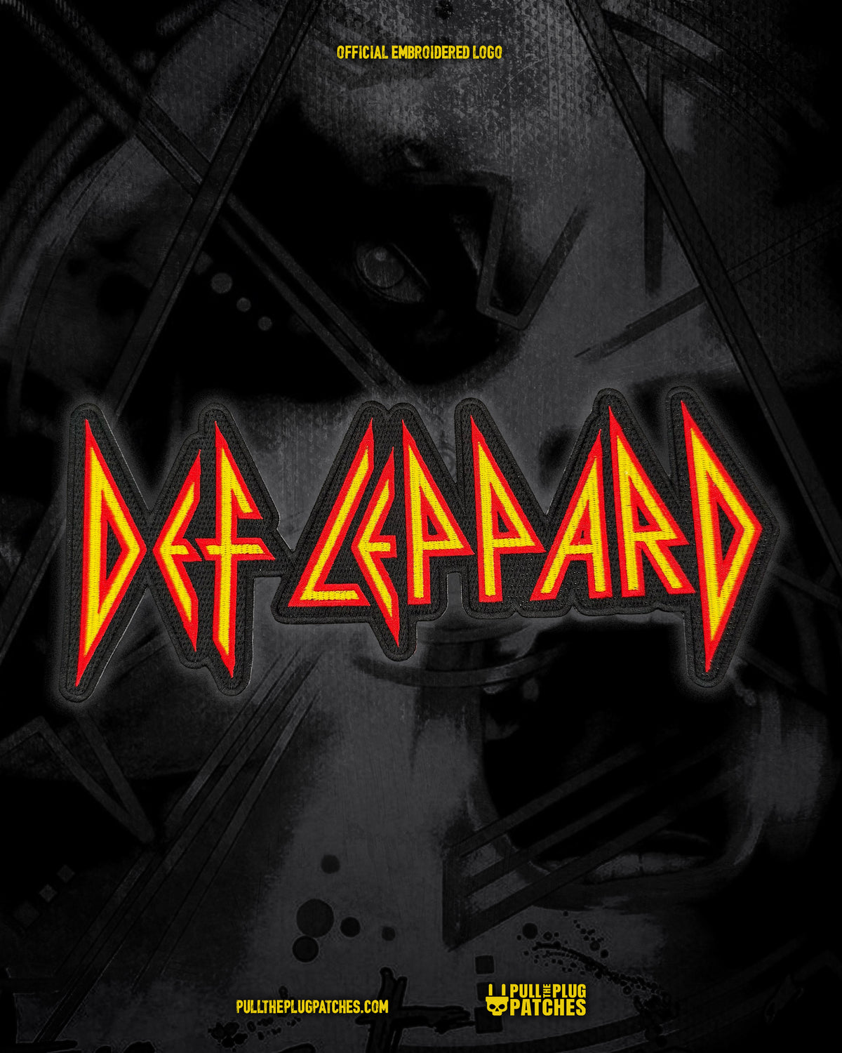 Def Leppard - Yellow - Embroidered Rocker Style Logo
