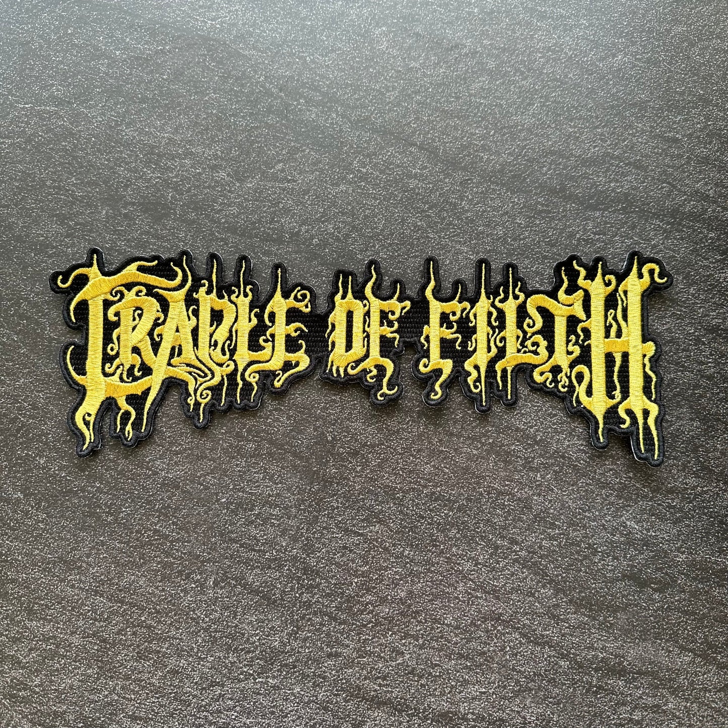 Cradle Of Filth - Gold - Embroidered Rocker Style Logo