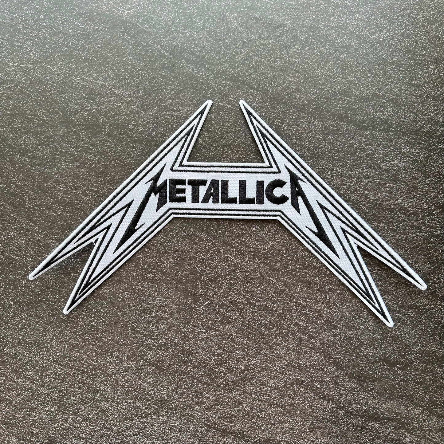 Metallica - White - Embroidered Rocker Style Logo