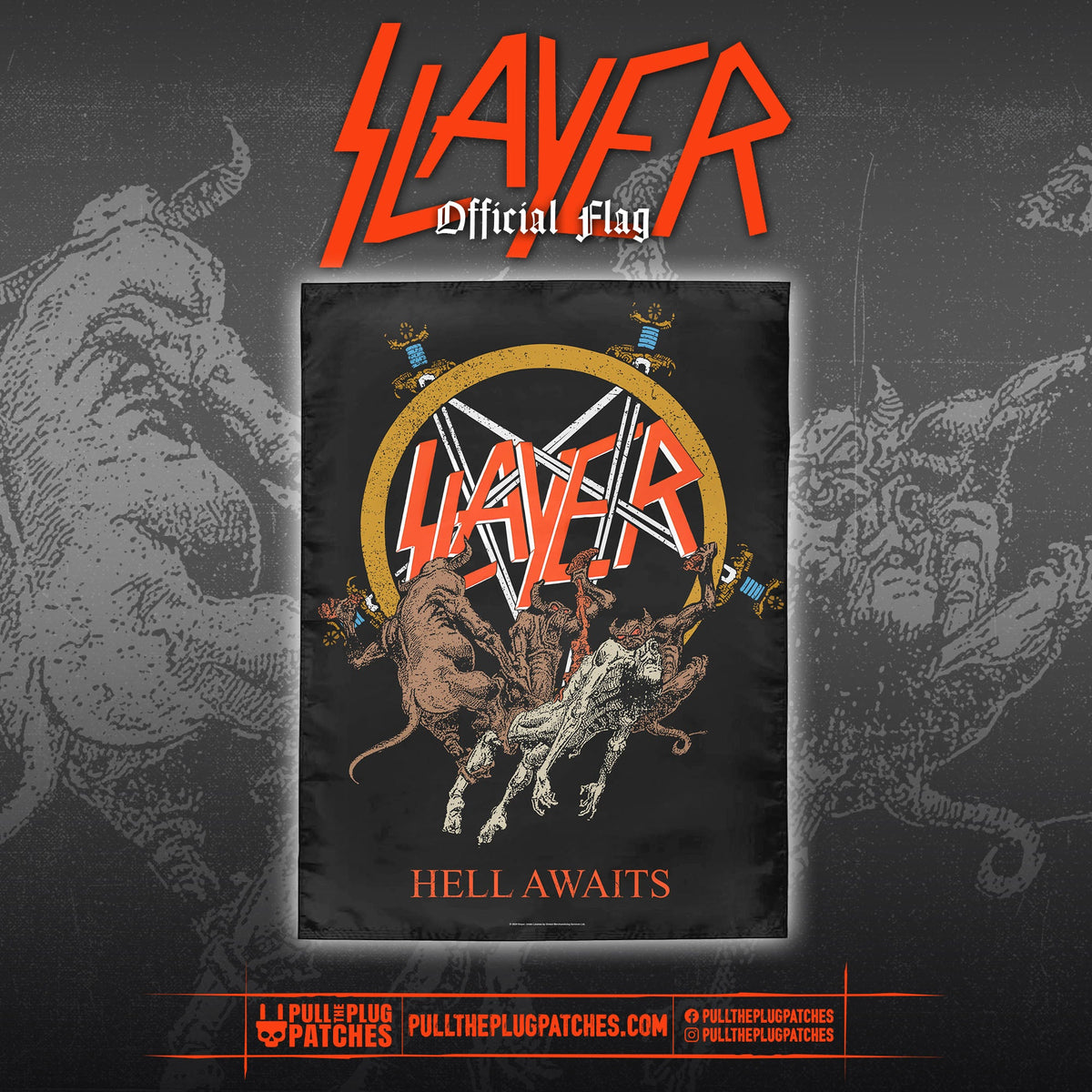 Slayer - Hell Awaits - Flag