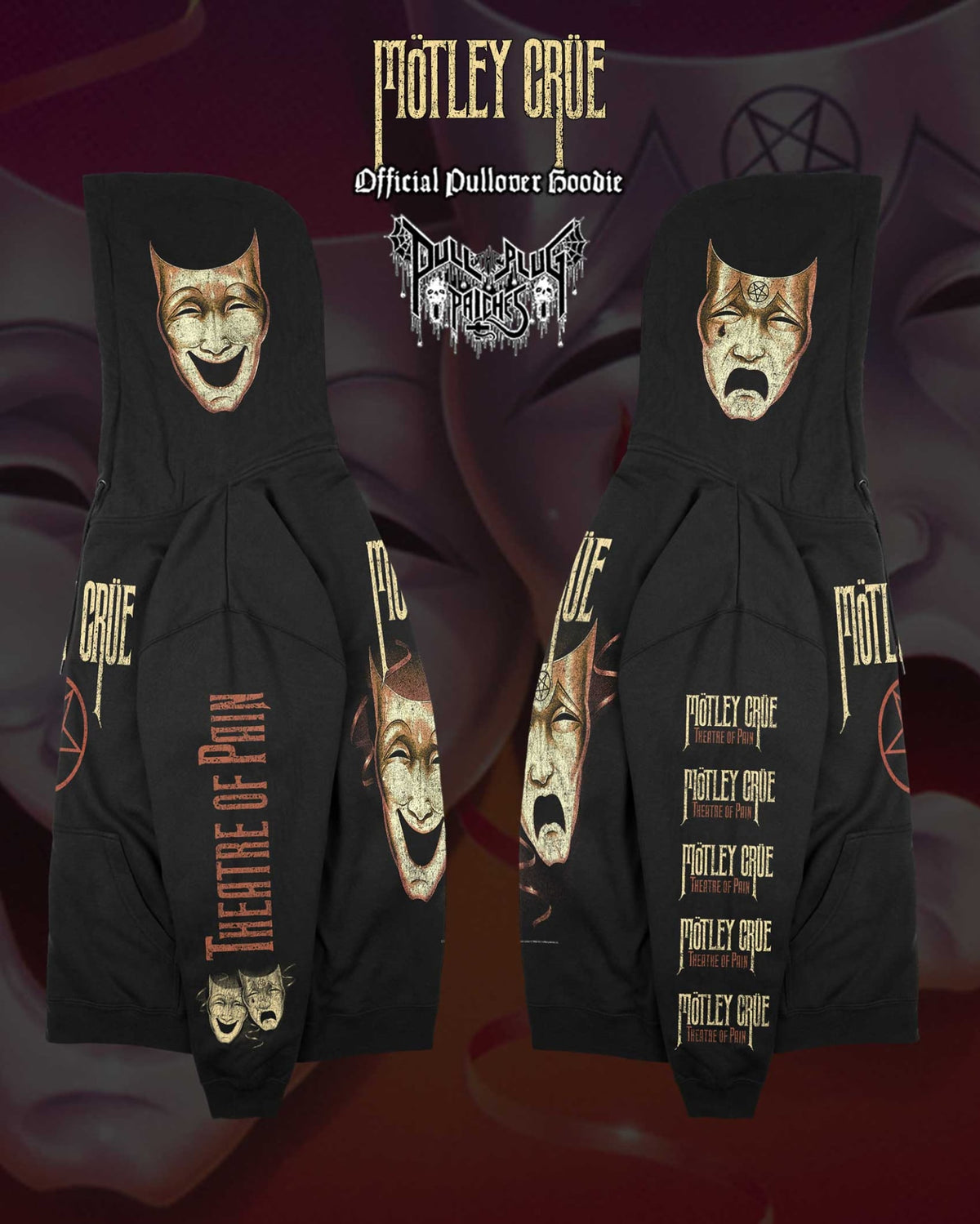 Motley Crue - Theatre Of Pain - Deluxe Pullover Hoodie