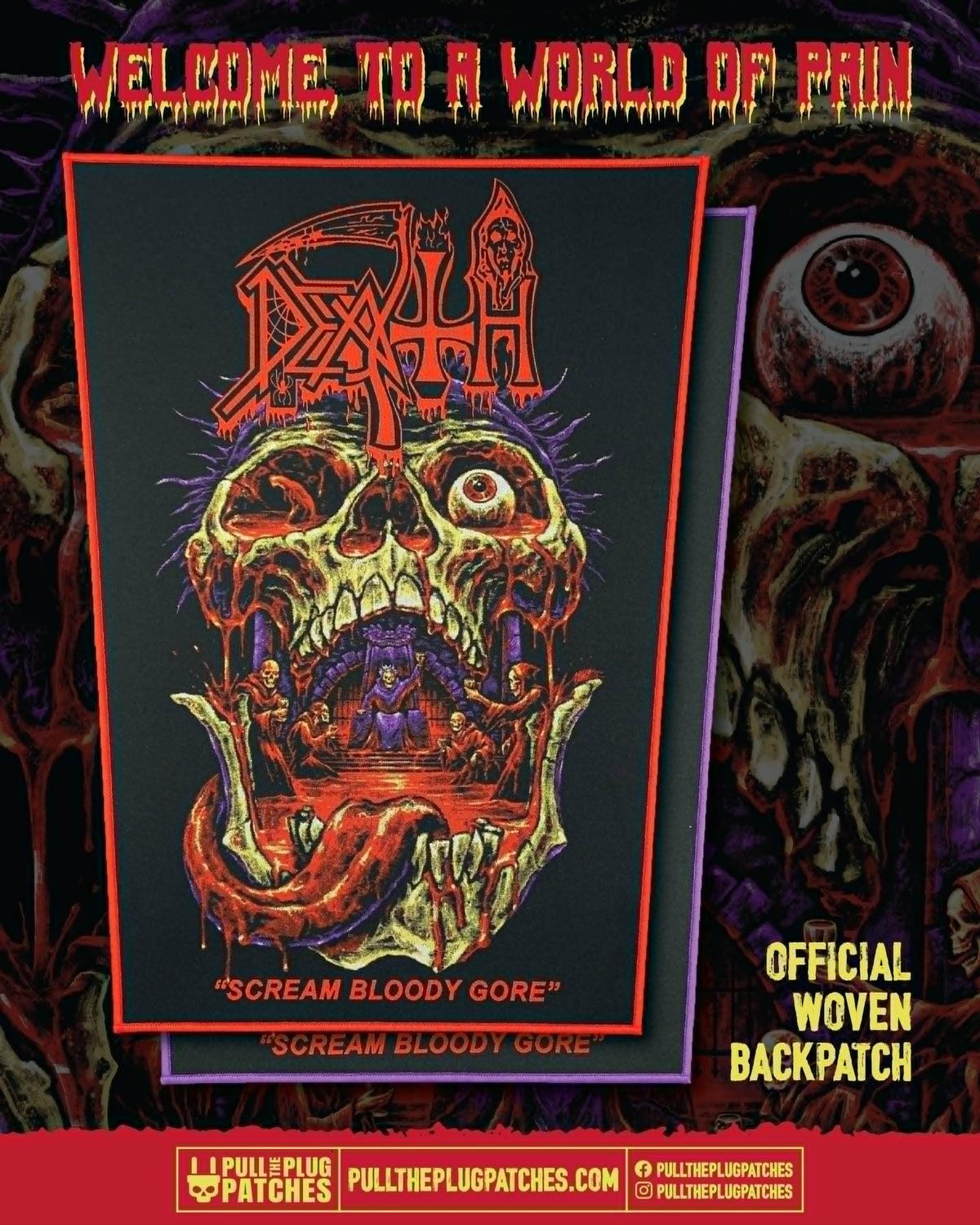Death - Scream Bloody Gore x Exclusive Noah Cutter Meihoff Art - Backpatch