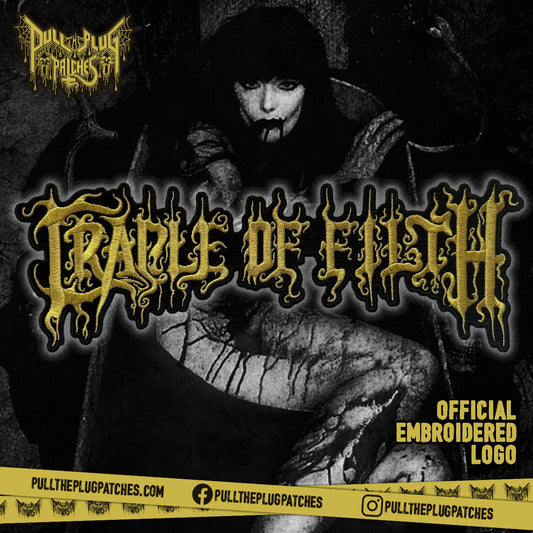 Cradle Of Filth - Gold - Embroidered Rocker Style Logo