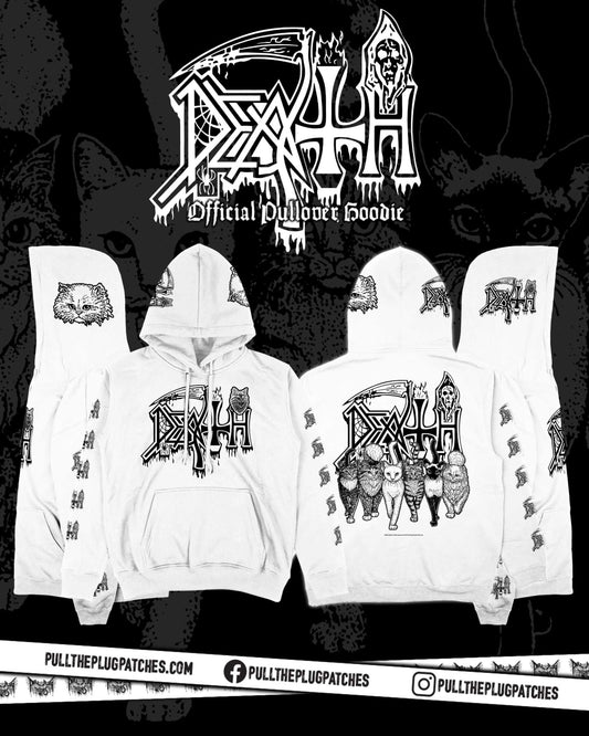 Death - Kittens - Deluxe Pullover Hoodie (White)