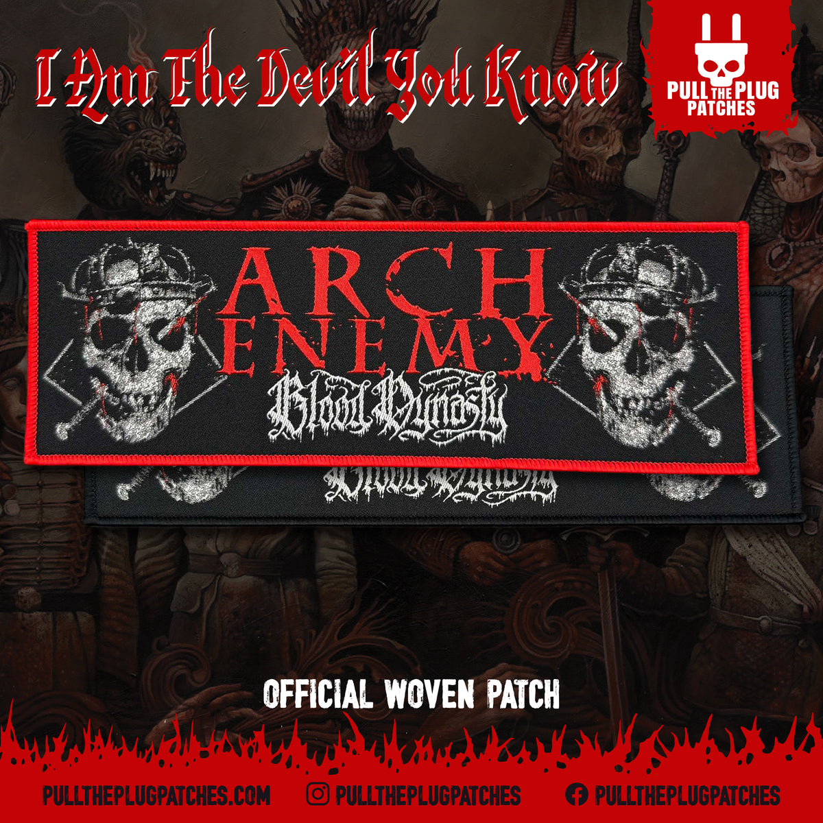 Arch Enemy - Blood Dynasty Skulls - Strip Patch