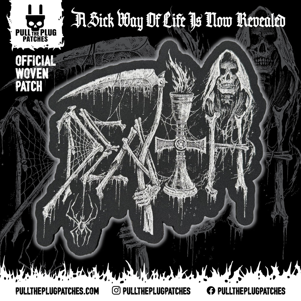 Death - Riddickart Logo - Oversize Patch