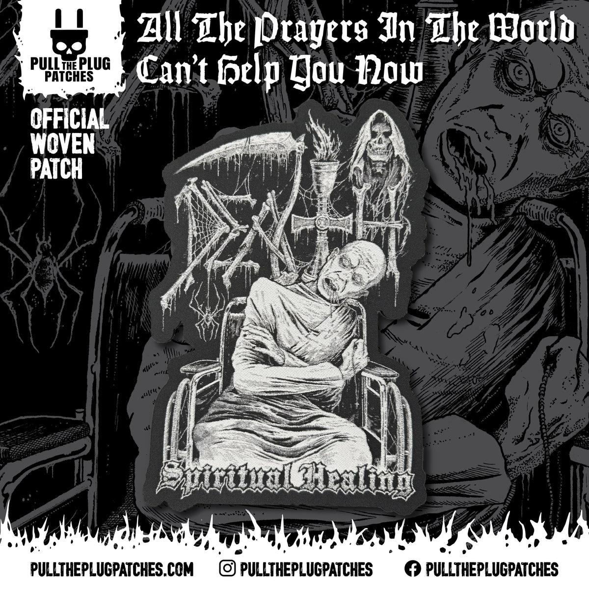 Death - Spiritual Healing x Riddickart 35th Anniversary - Oversize Patch (Limited Edition)