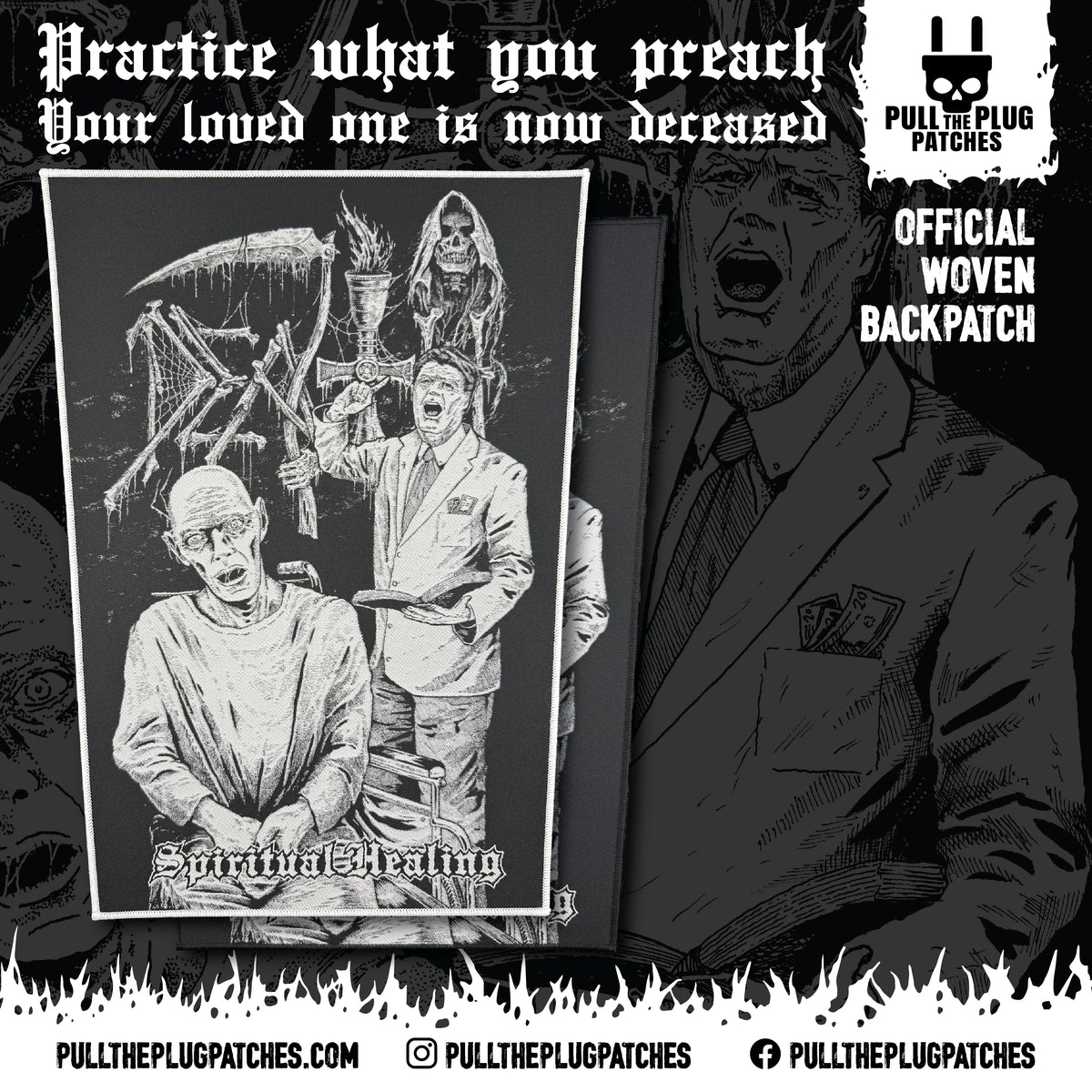 Death - Spiritual Healing x Riddickart 35th Anniversary - Backpatch (Limited Edition)