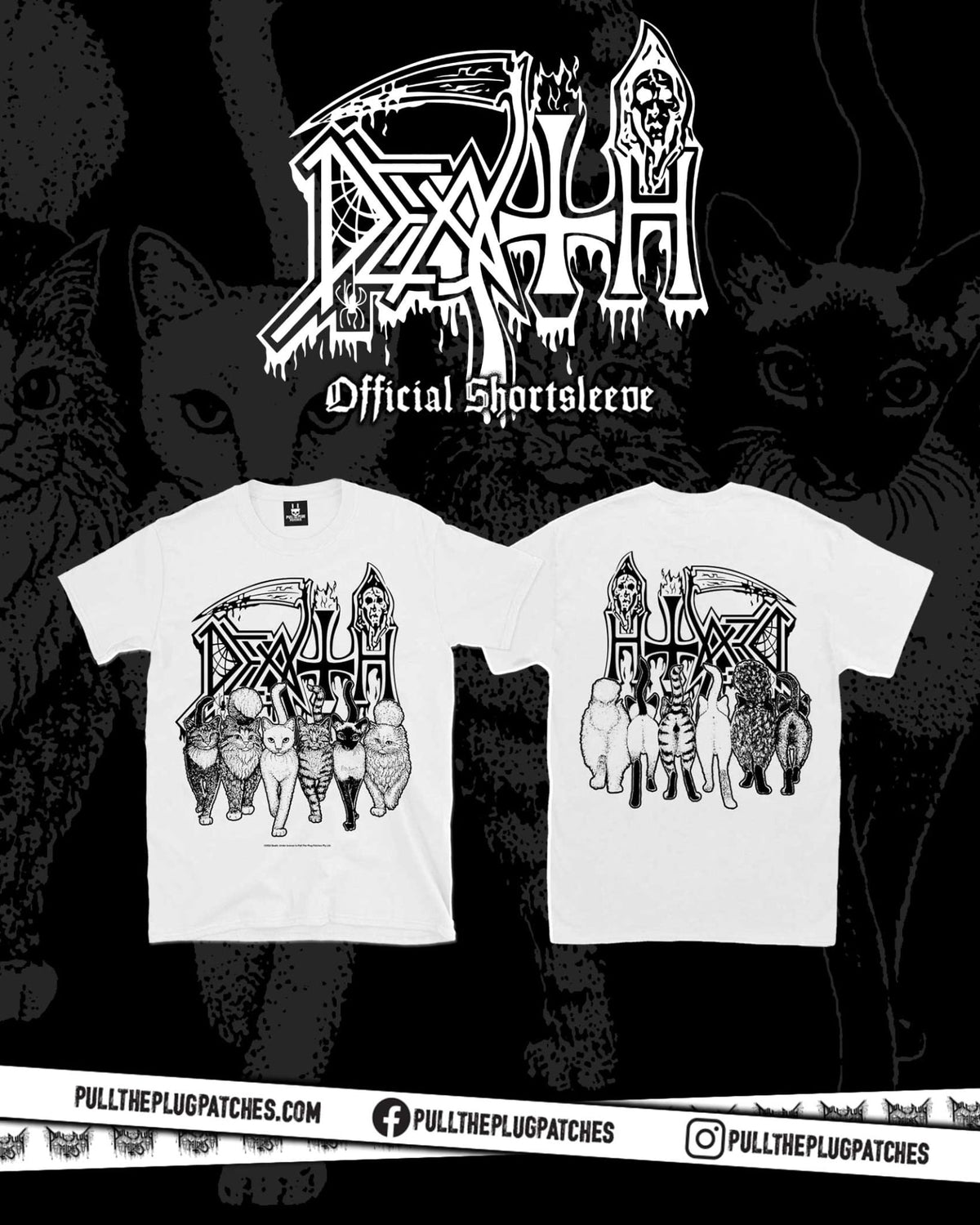 Death - Kittens - Shortsleeve Shirt (White)