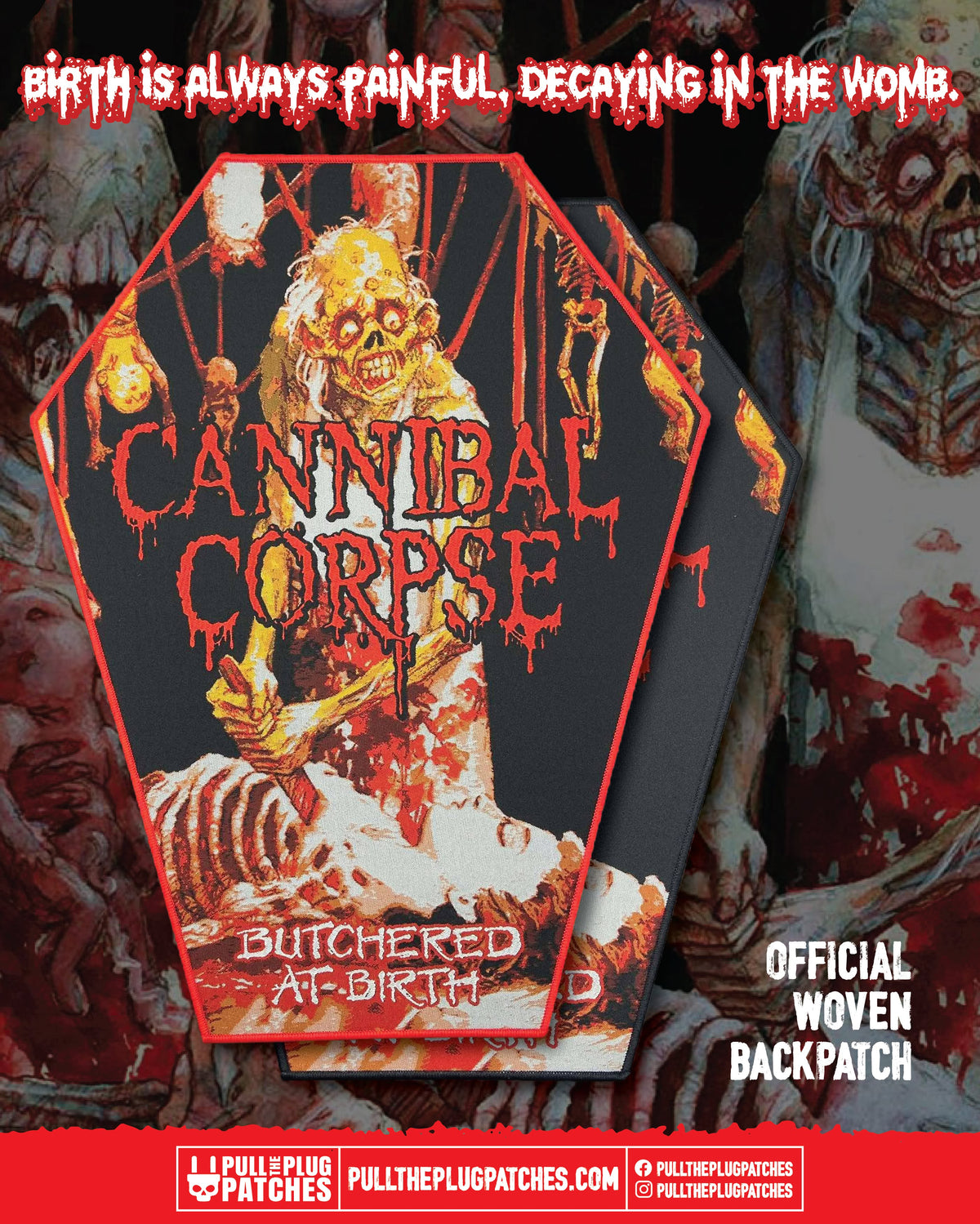 Cannibal Corpse - Butchered At Birth - Backpatch