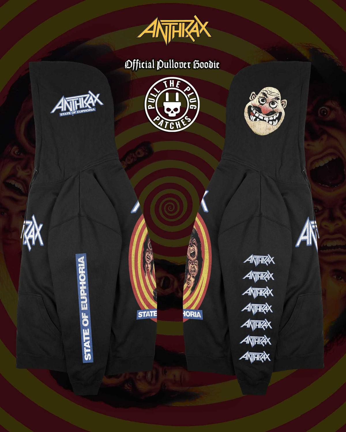 Anthrax - State Of Euphoria - Deluxe Pullover Hoodie