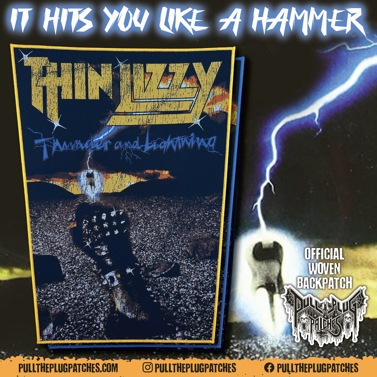 Thin Lizzy - Thunder And Lightning - Backpatch