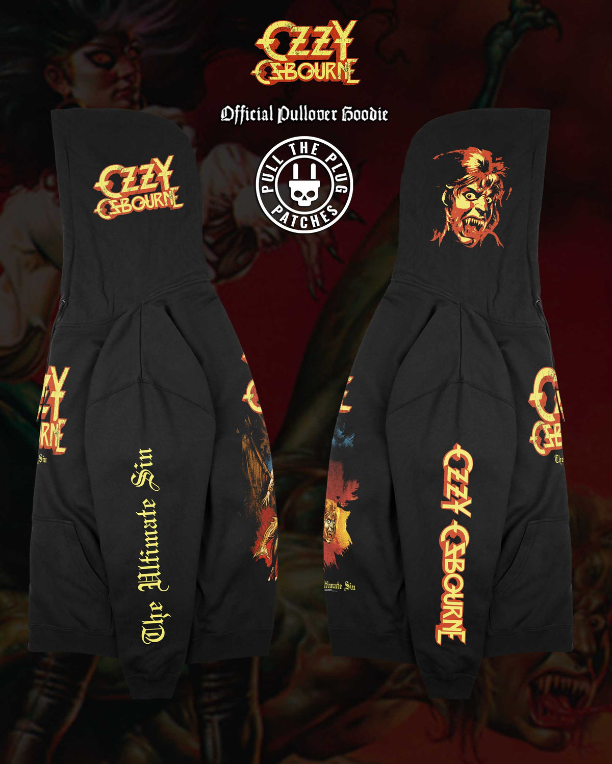 Ozzy Osbourne - The Ultimate Sin - Deluxe Pullover Hoodie
