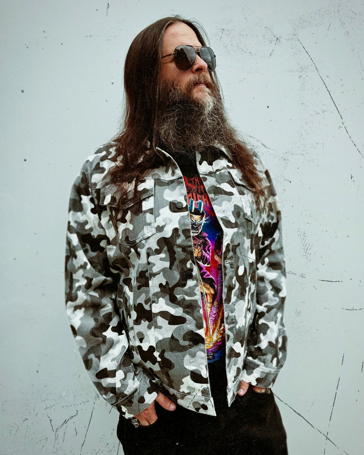 The Denim Commandments - Grey Camo Jacket