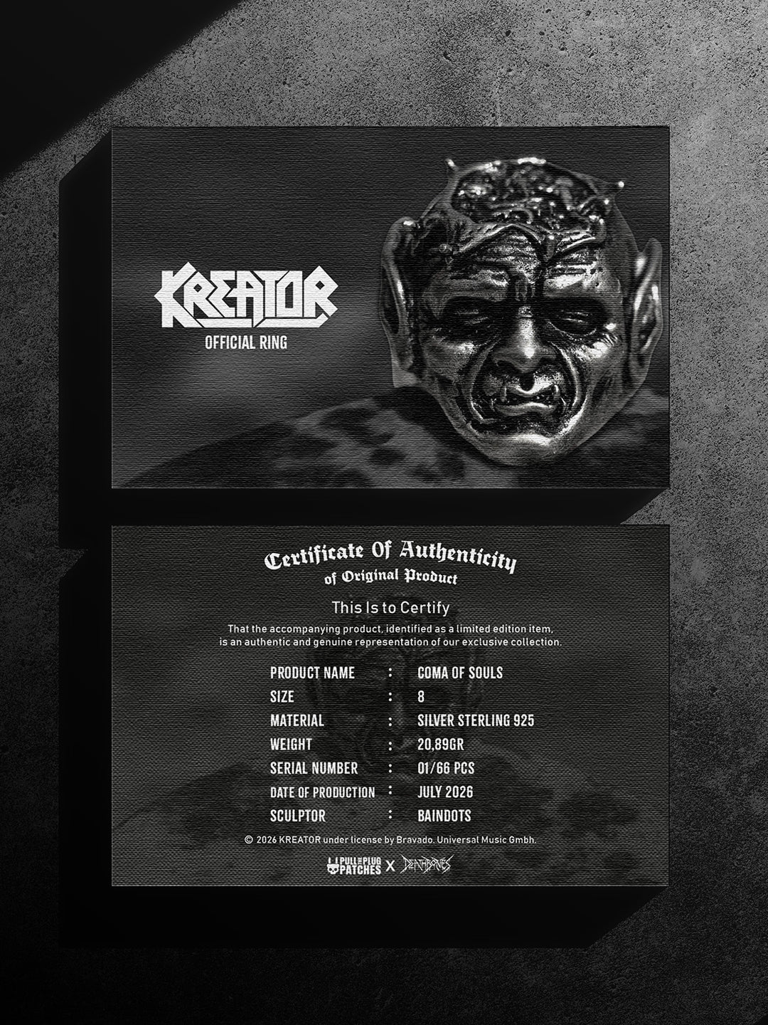 Kreator - Coma Of Souls - Sterling Silver Ring (Limited Edition)