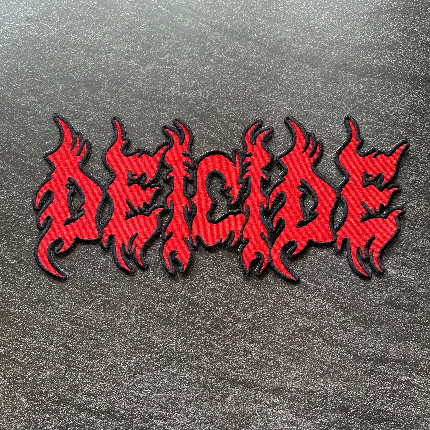 Deicide - Red - Embroidered Rocker Style Logo