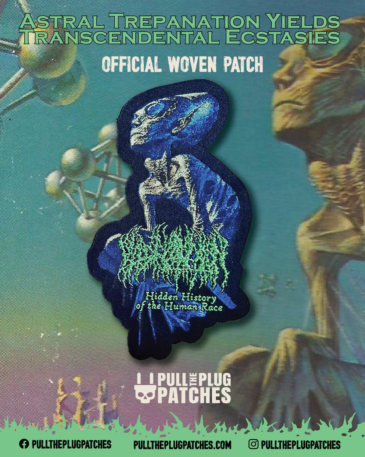 Blood Incantation - Hidden History of The Human Race - Laser Cut Patch