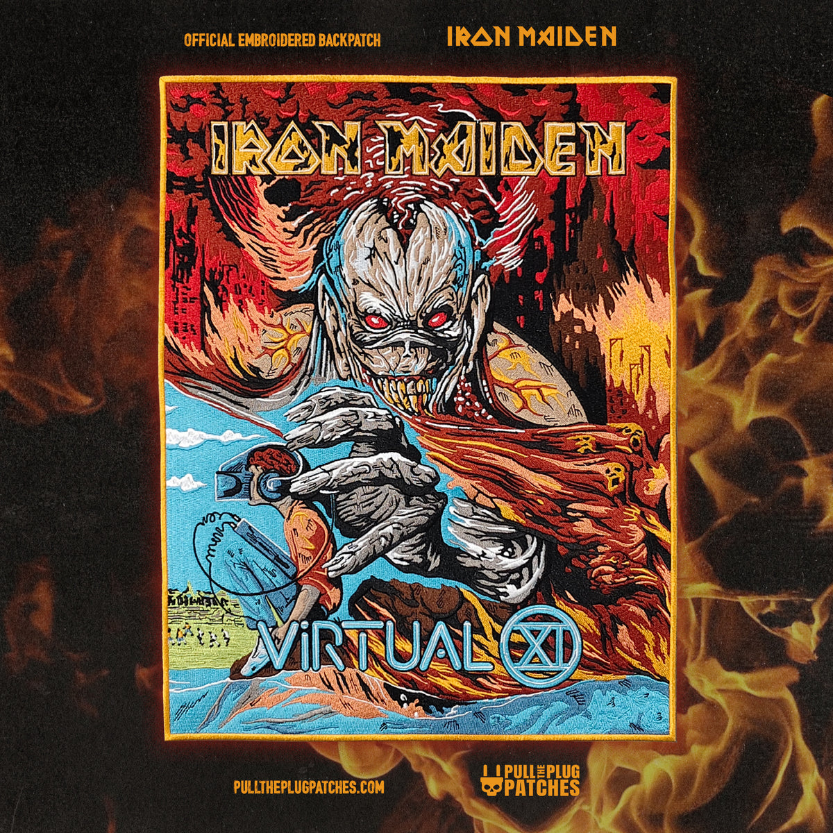 Iron Maiden - Virtual XI - Embroidered Backpatch