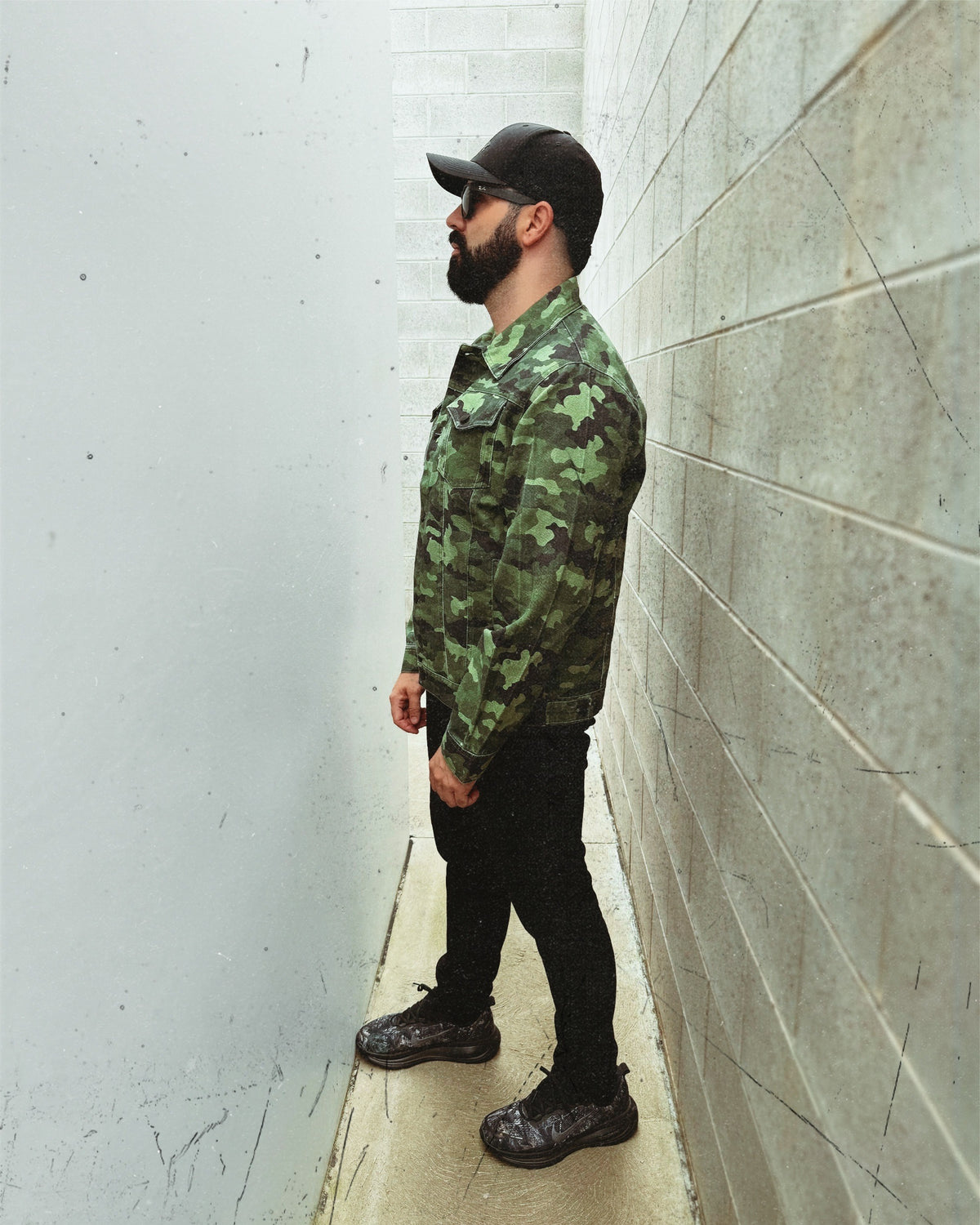 The Swamped In Denim - Green Camo Jacket