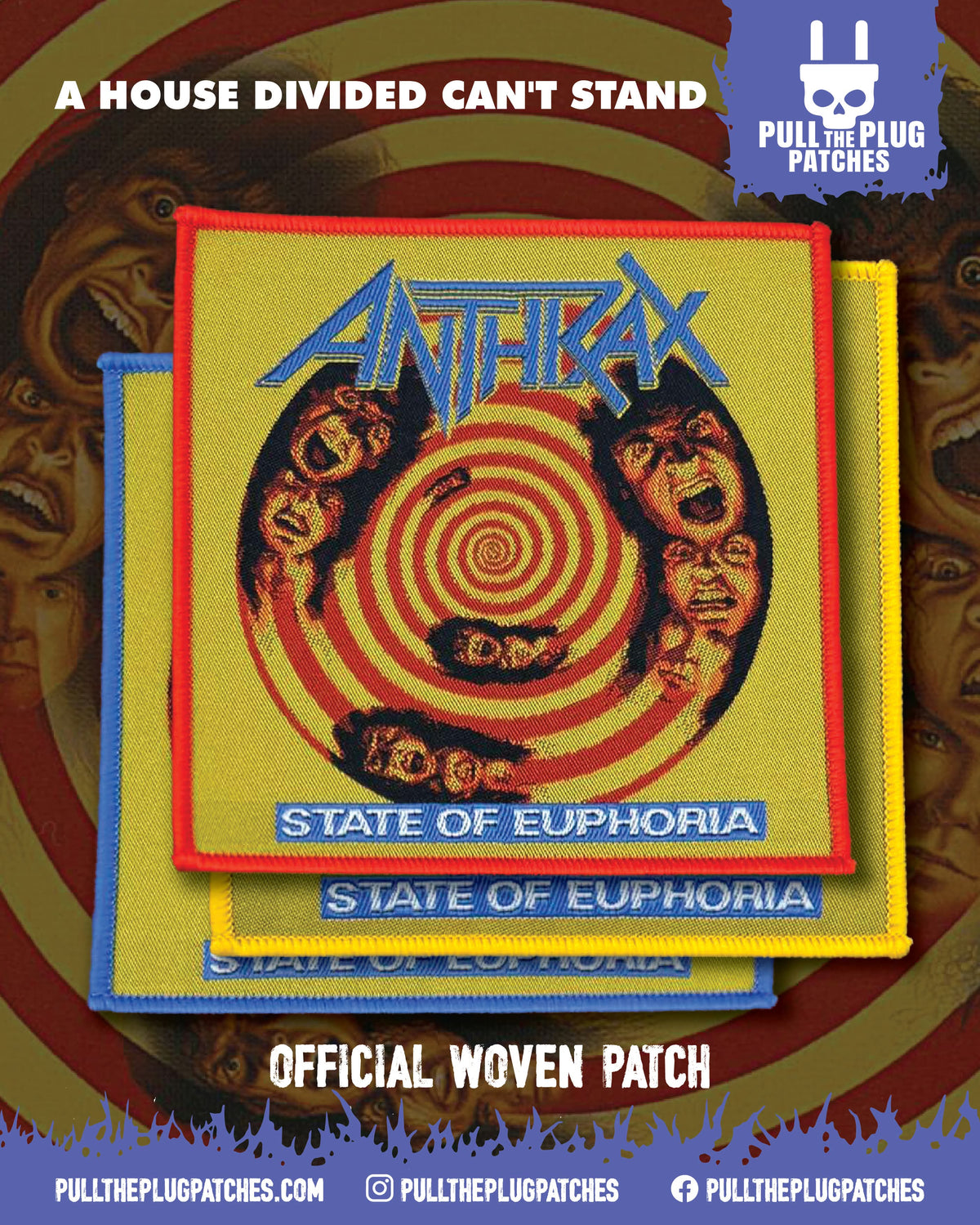 Anthrax - State Of Euphoria - Square Patch