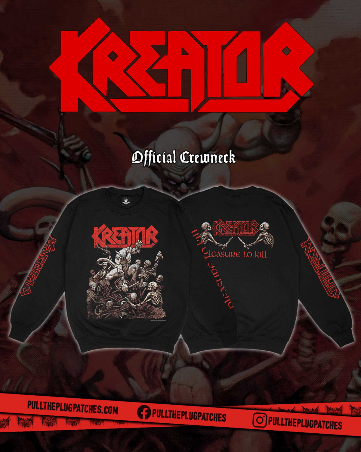 Kreator - Pleasure To Kill - Crewneck Sweater