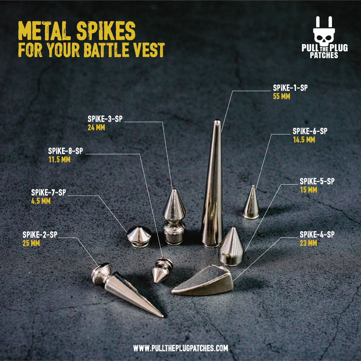4.5mm Metal Spike (x10 pieces)