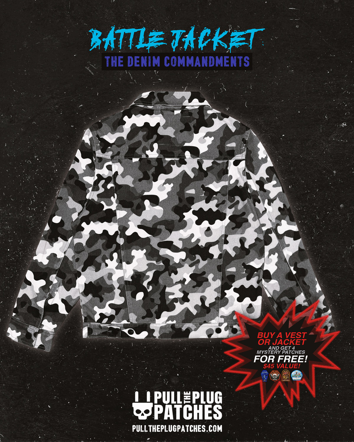 The Denim Commandments - Grey Camo Jacket