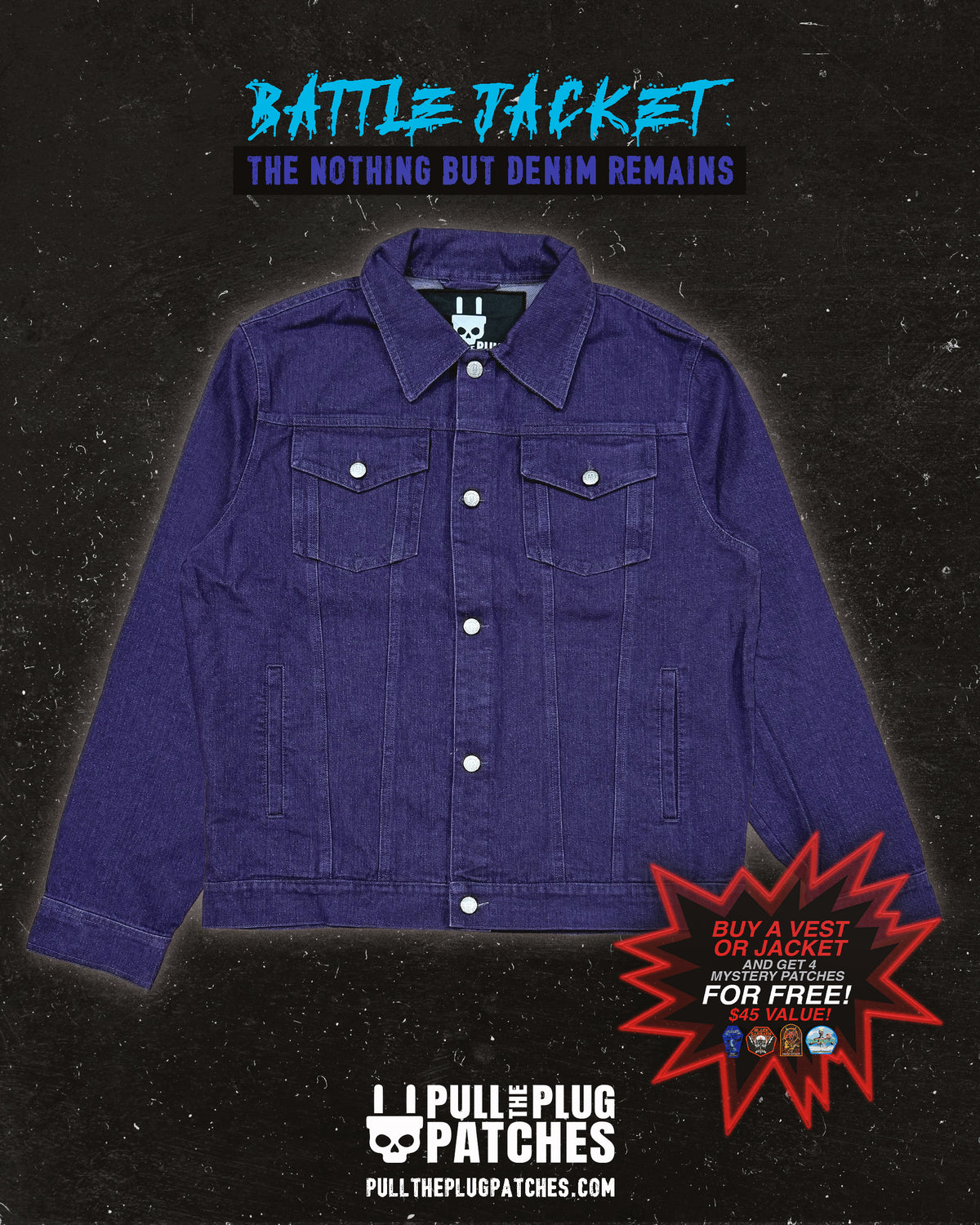 The Nothing But Denim Remains - Purple Jacket