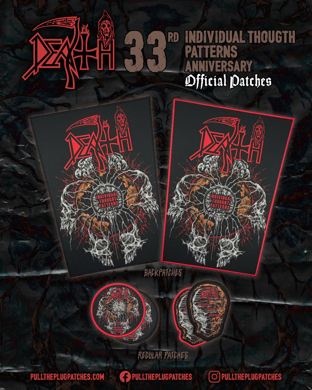 Death - Individual Thought Patterns x Exclusive Noah Cutter Meihoff Art - Patch