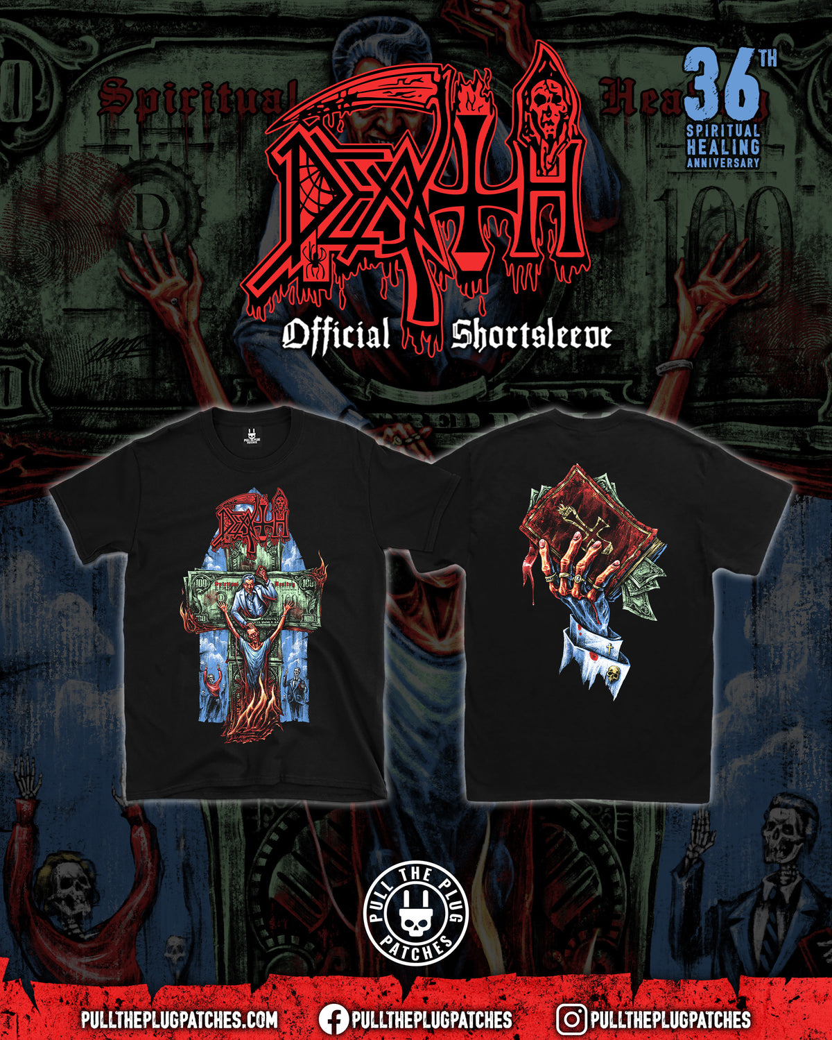Death - Spiritual Healing x Exclusive Noah Cutter Meihoff Art - Shortsleeve Shirt (Limited Edition)