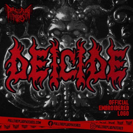 Deicide - Red - Embroidered Rocker Style Logo