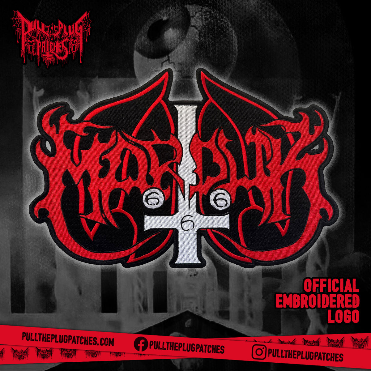 Marduk - Red - Embroidered Rocker Style Logo