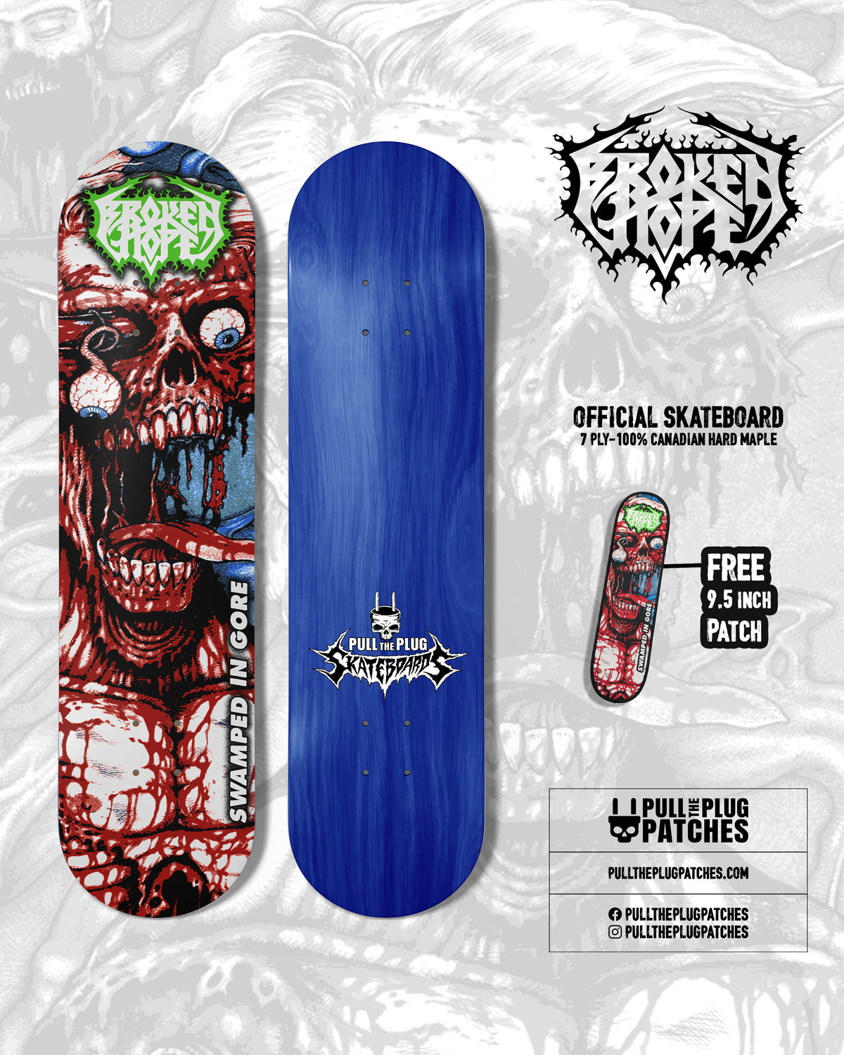 Broken Hope - Swamped In Gore - Skateboard