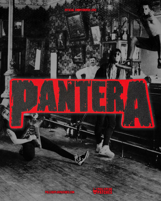 Pantera - Black - Embroidered Rocker Style Logo
