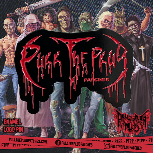 Pull The Plug Patches - Obituary Tribute Pin