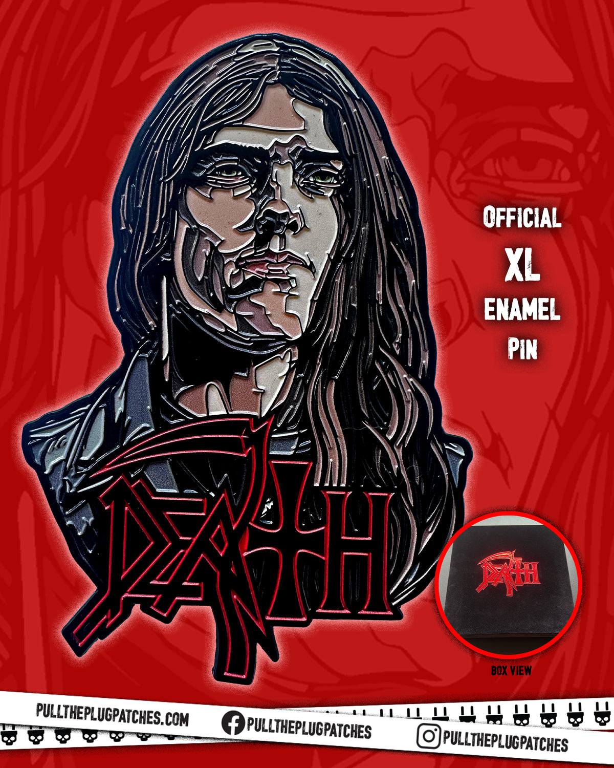 Death - Chuck Schuldiner - Limited Edition XL Collector Pin