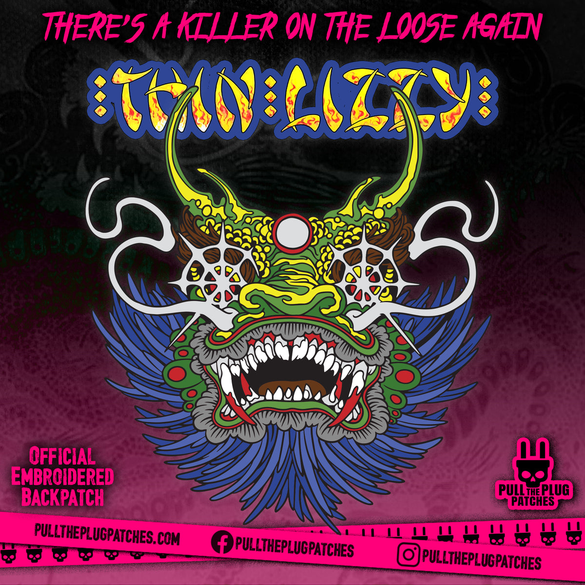 Thin Lizzy - Killer On The Loose - Embroidered Backpatch
