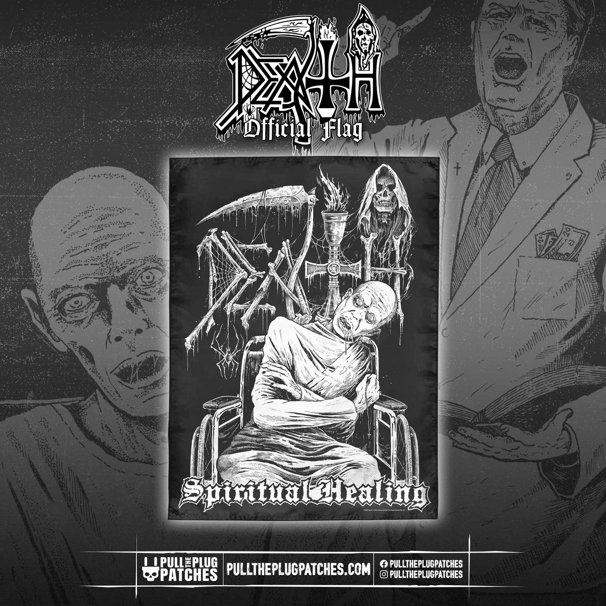 Death - Spiritual Healing x Riddickart 35th Anniversary - Flag (Limited Edition)