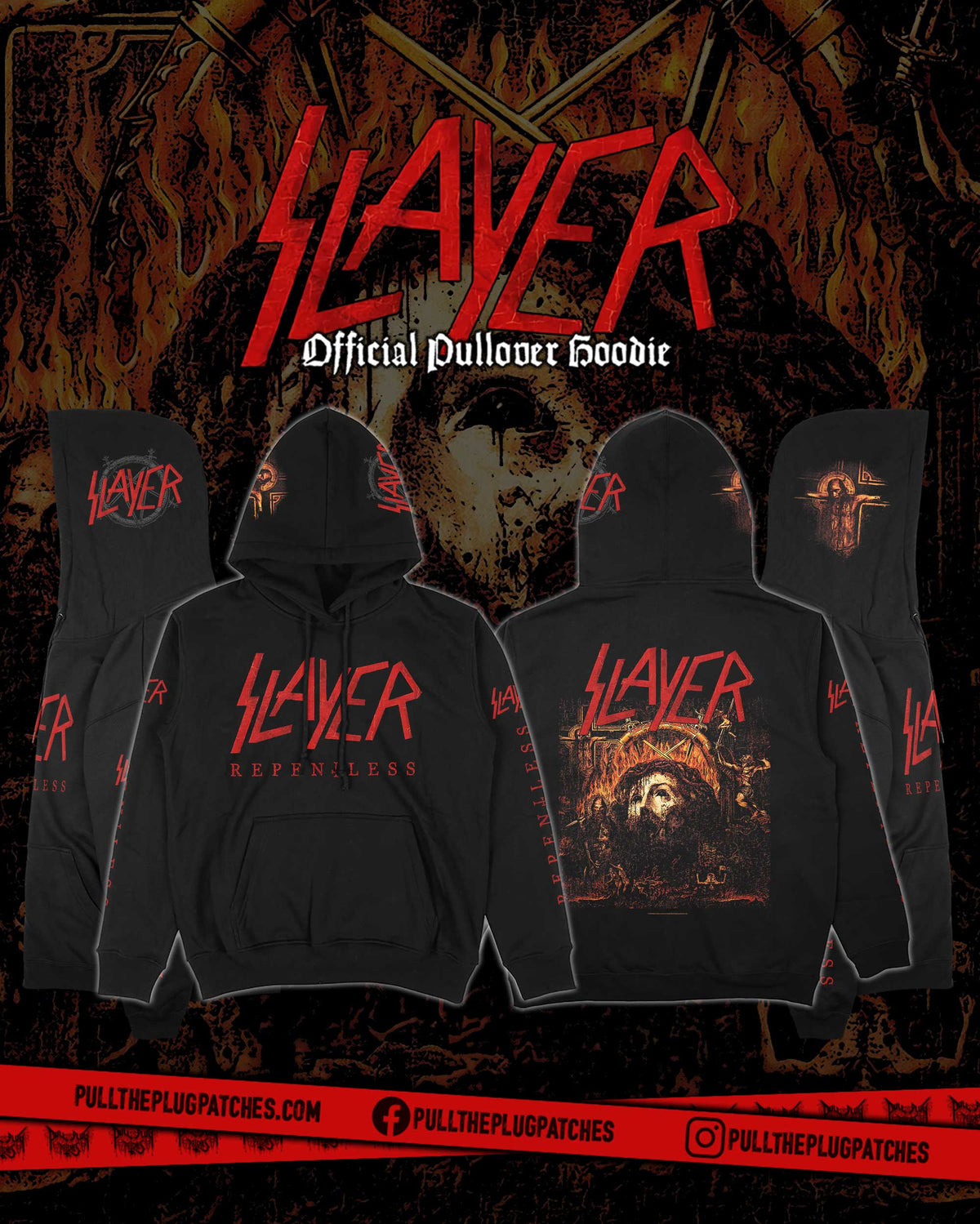 Slayer - Repentless - Deluxe Pullover Hoodie