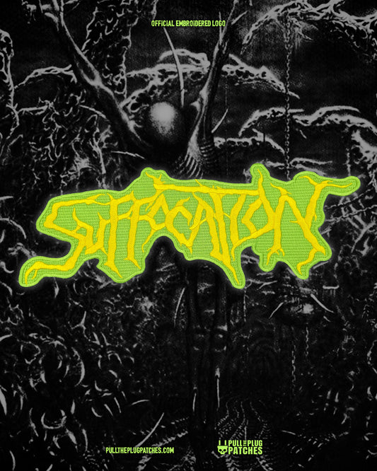 Suffocation - Green - Embroidered Rocker Style Logo