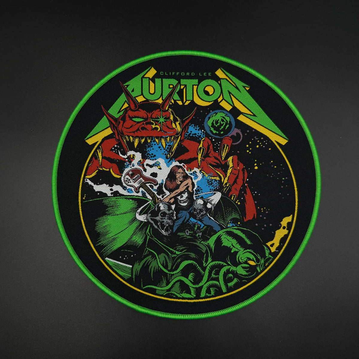 Cliff Burton - Bass Warrior - Oversize Patch