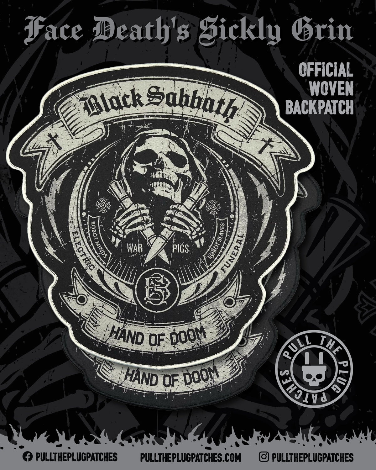 Black Sabbath - Hand Of Doom - Backpatch