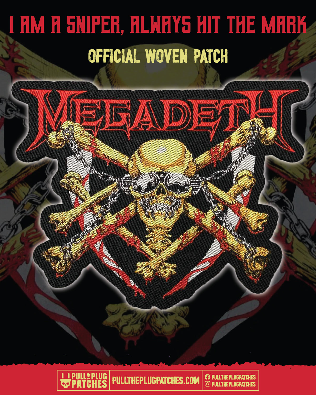 Megadeth - Skull Beneath the Skin - Laser Cut Patch