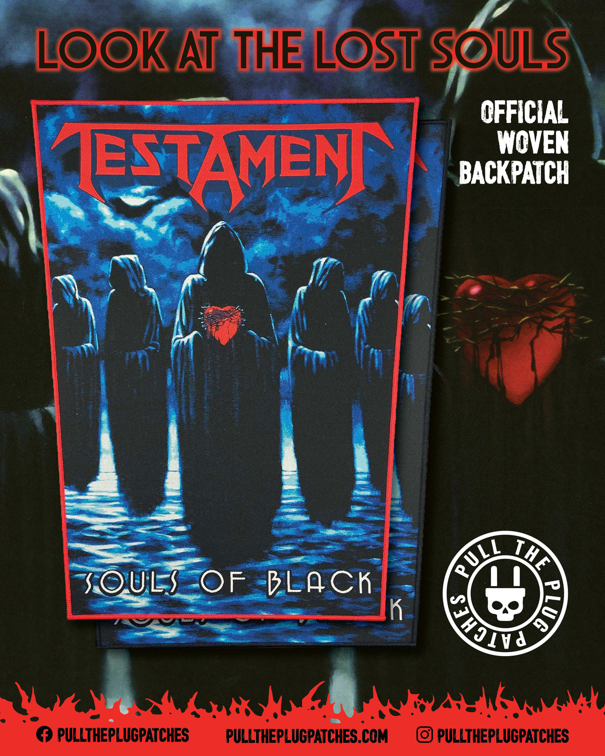 Testament - Souls Of Black - Backpatch
