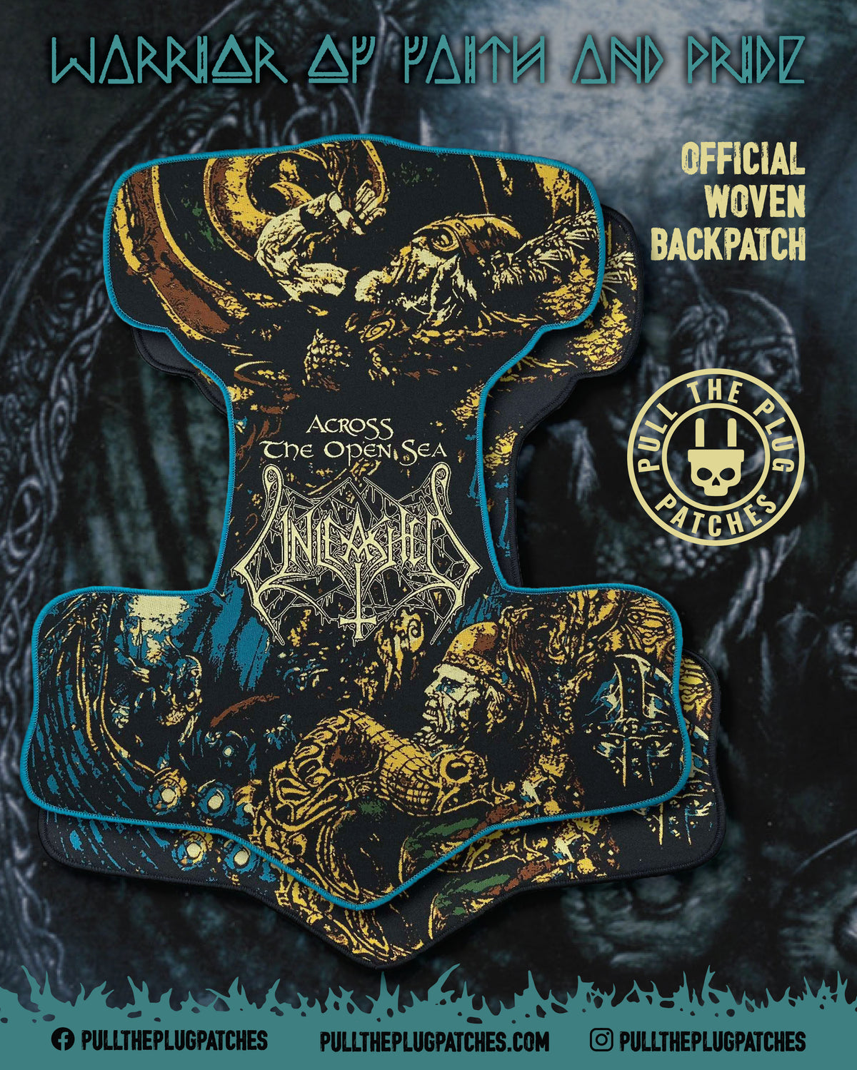 Unleashed - Across The Open Sea - Backpatch