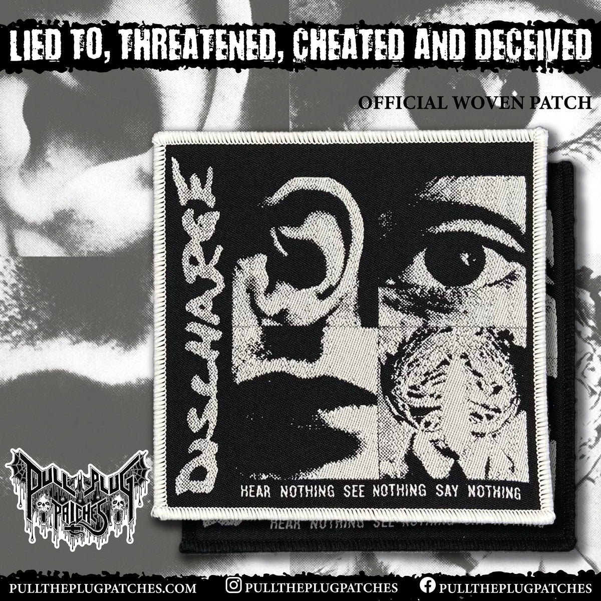 Discharge - Hear Nothing See Nothing Say Nothing - Patch