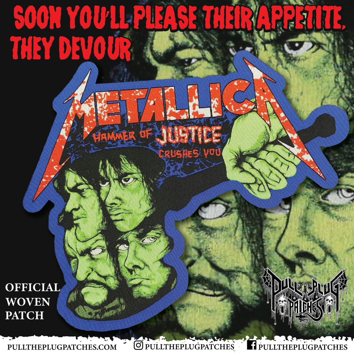 Metallica - Hammer Of Justice - Patch