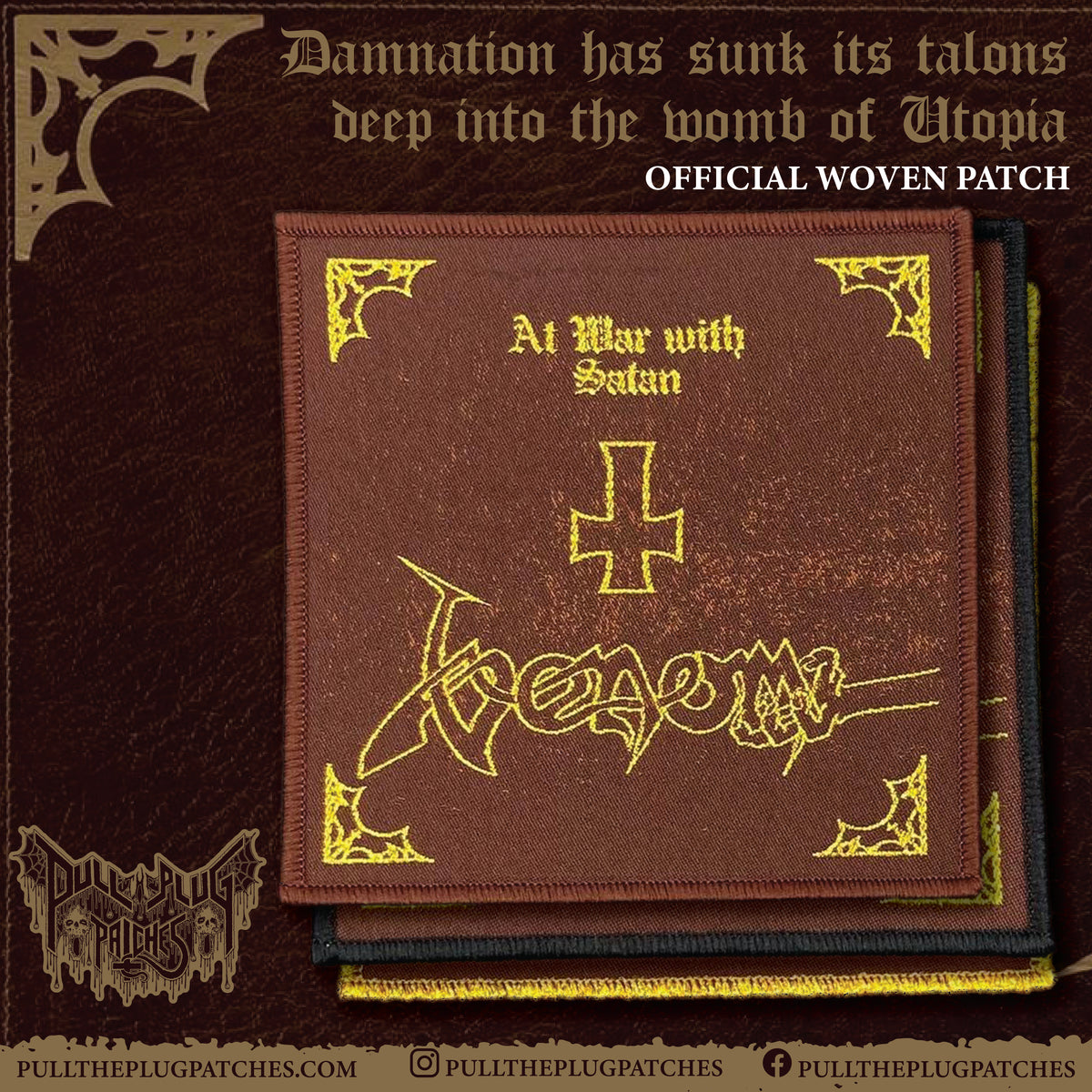 Venom - At War With Satan - Square Patch